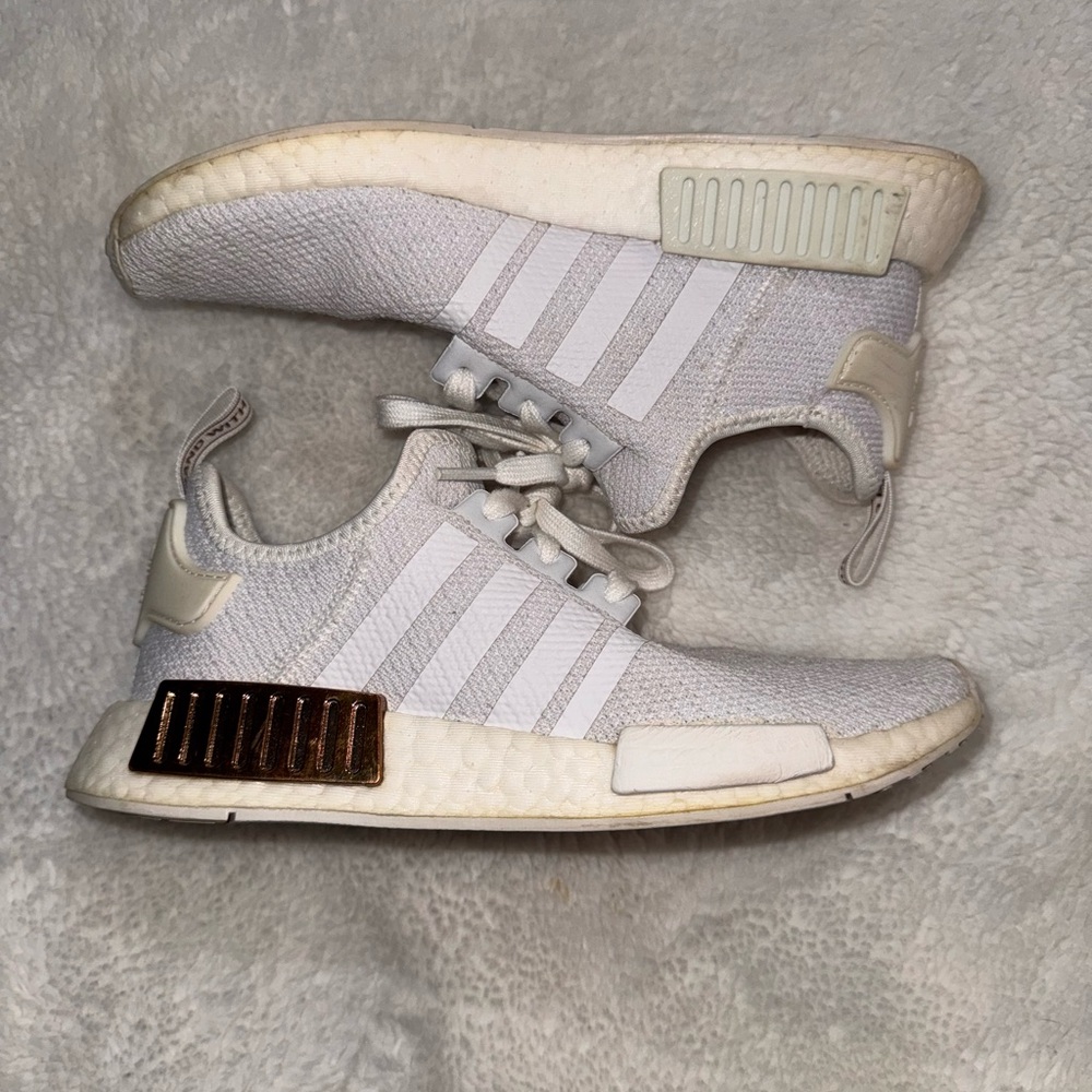 Adidas NMD_R1 White Copper Metallic Womens Running Shoes Size: 7 1/2